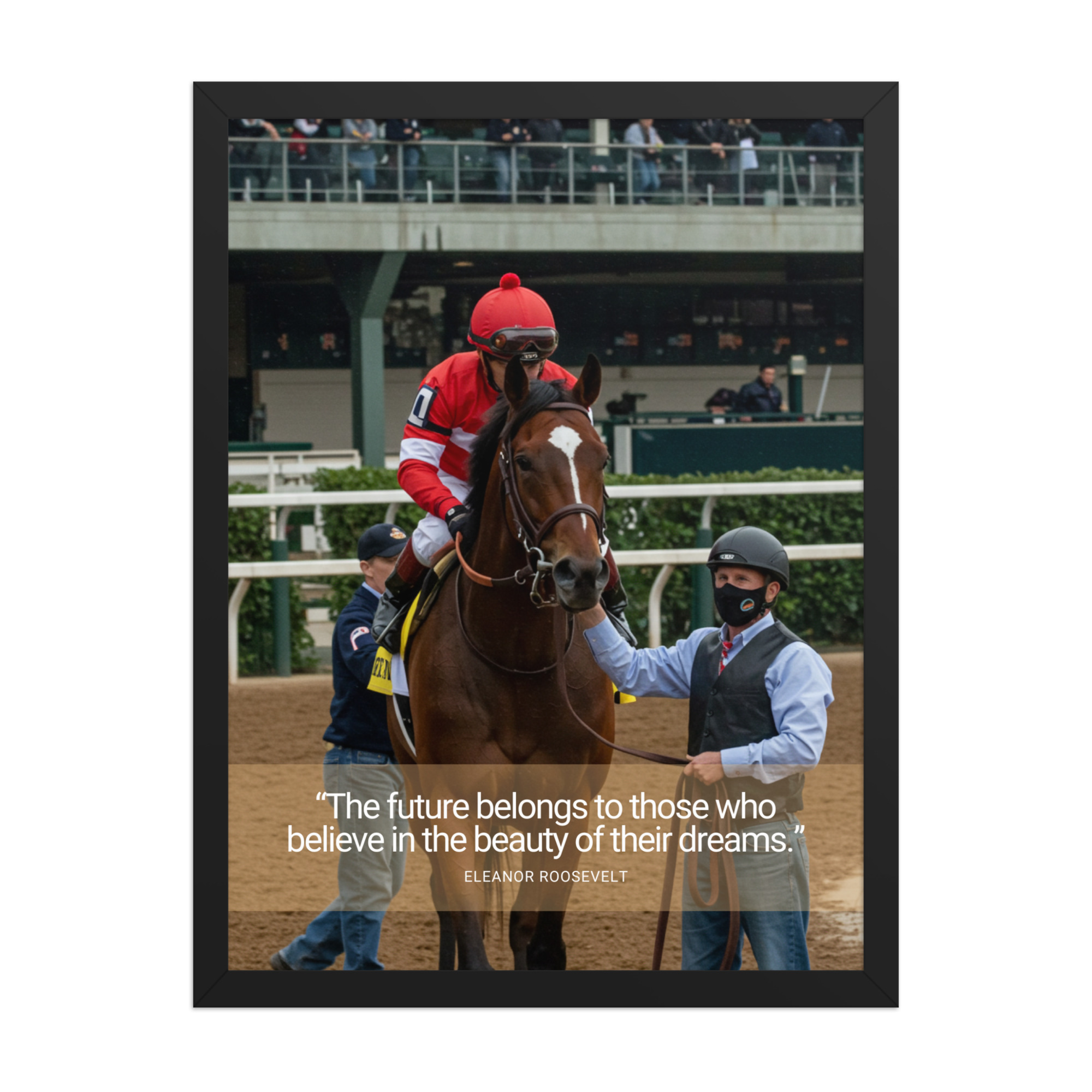 Transform any space into a source of daily inspiration with our elegant Framed poster: The future belongs to those who believe.