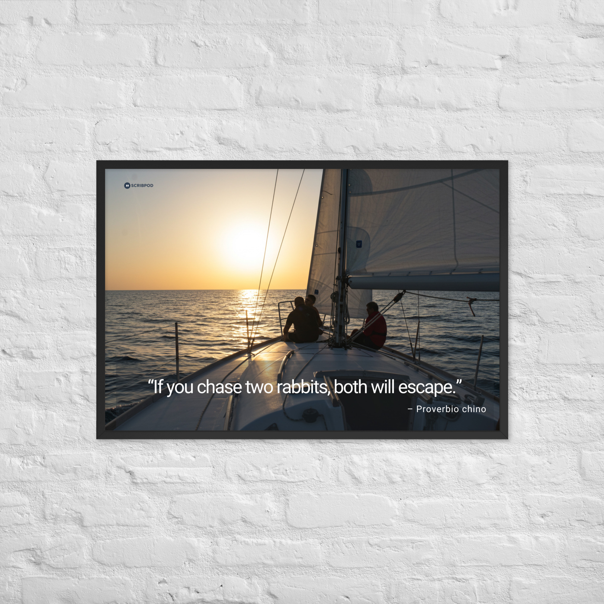 Framed poster: If you chase two rabbits