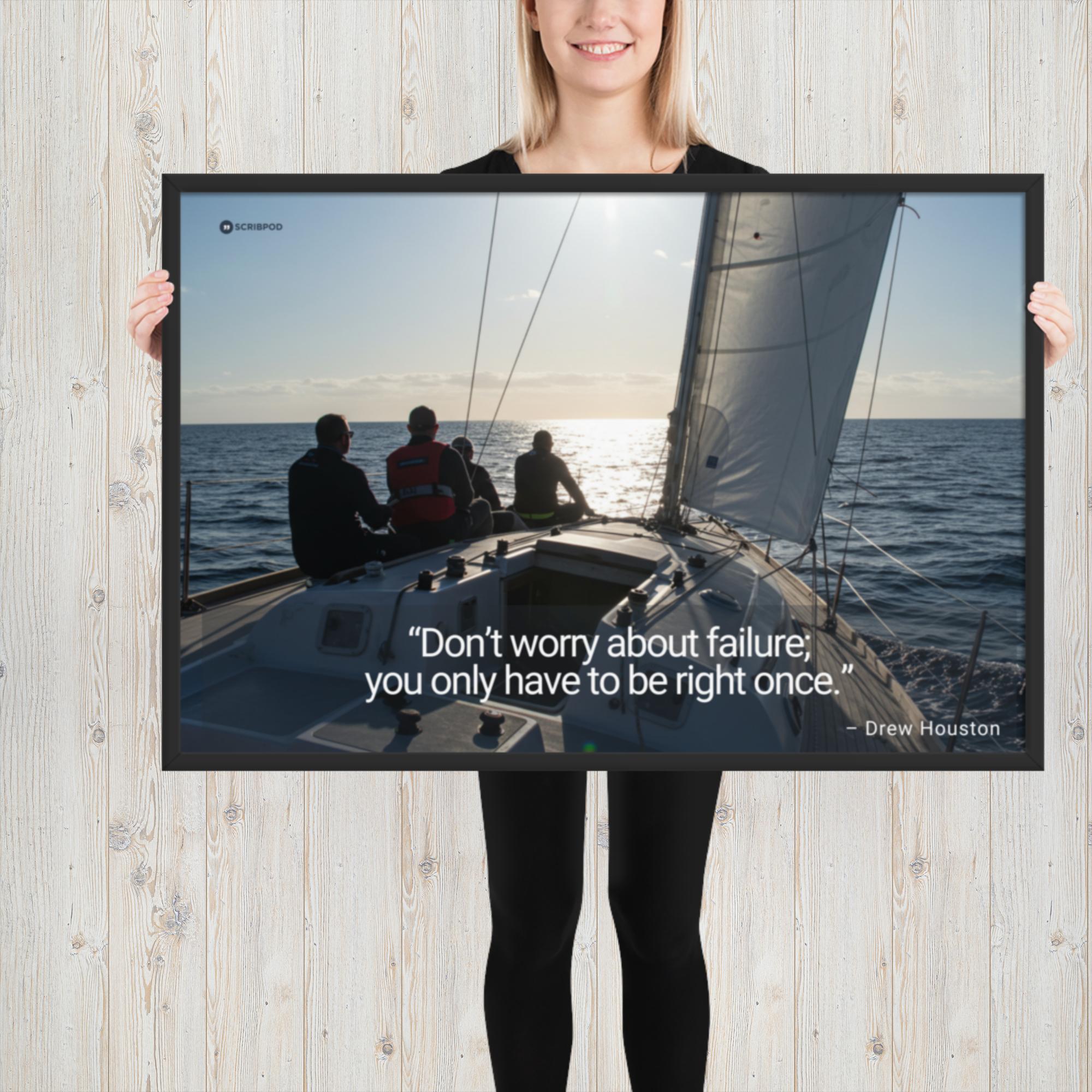 Framed poster: Don’t worry about failure