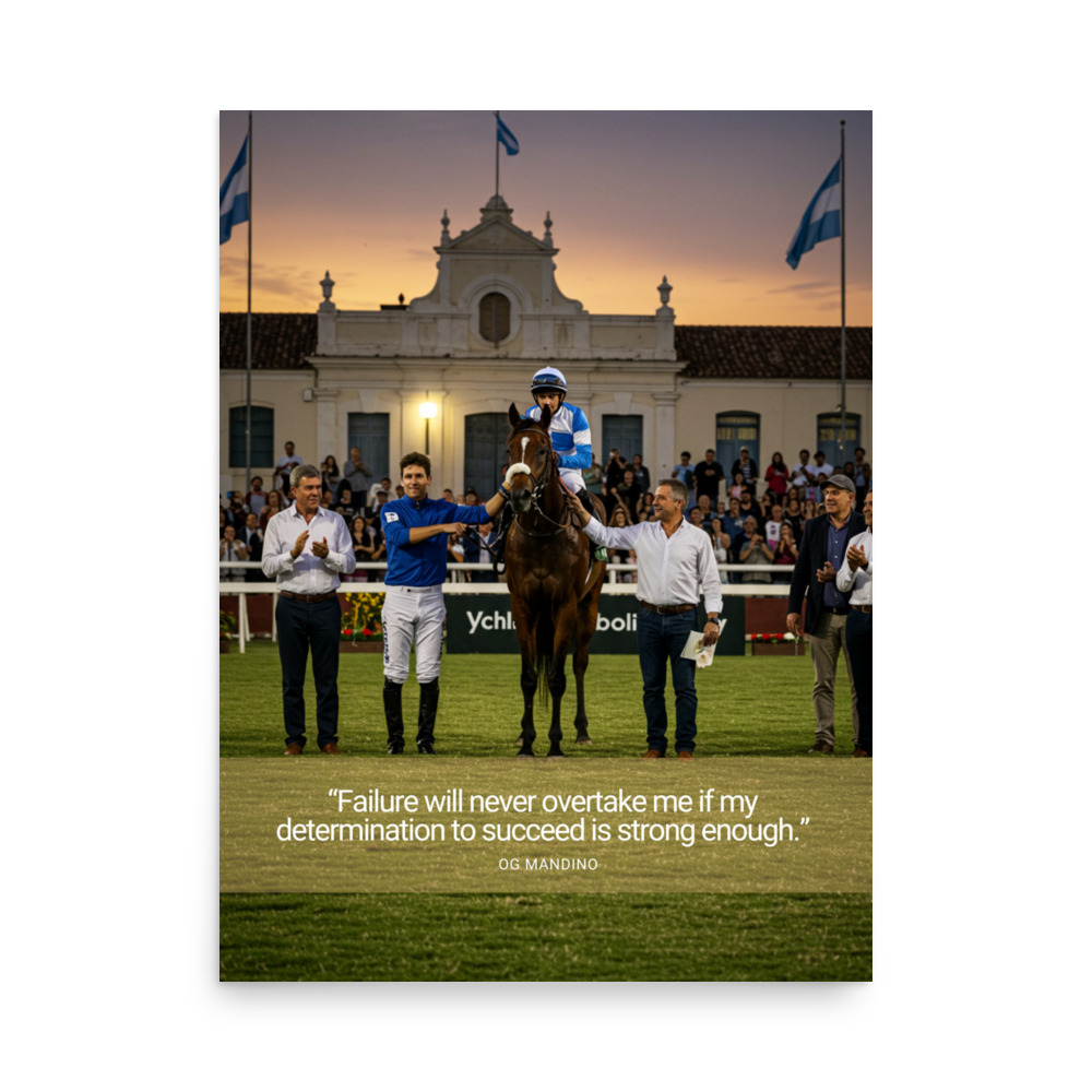 Poster Print: Failure will never overtake me