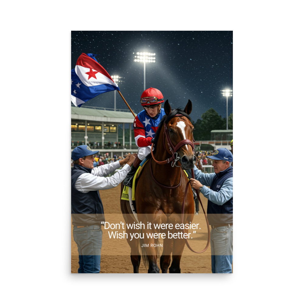 Poster Print: Don’t wish it were easier