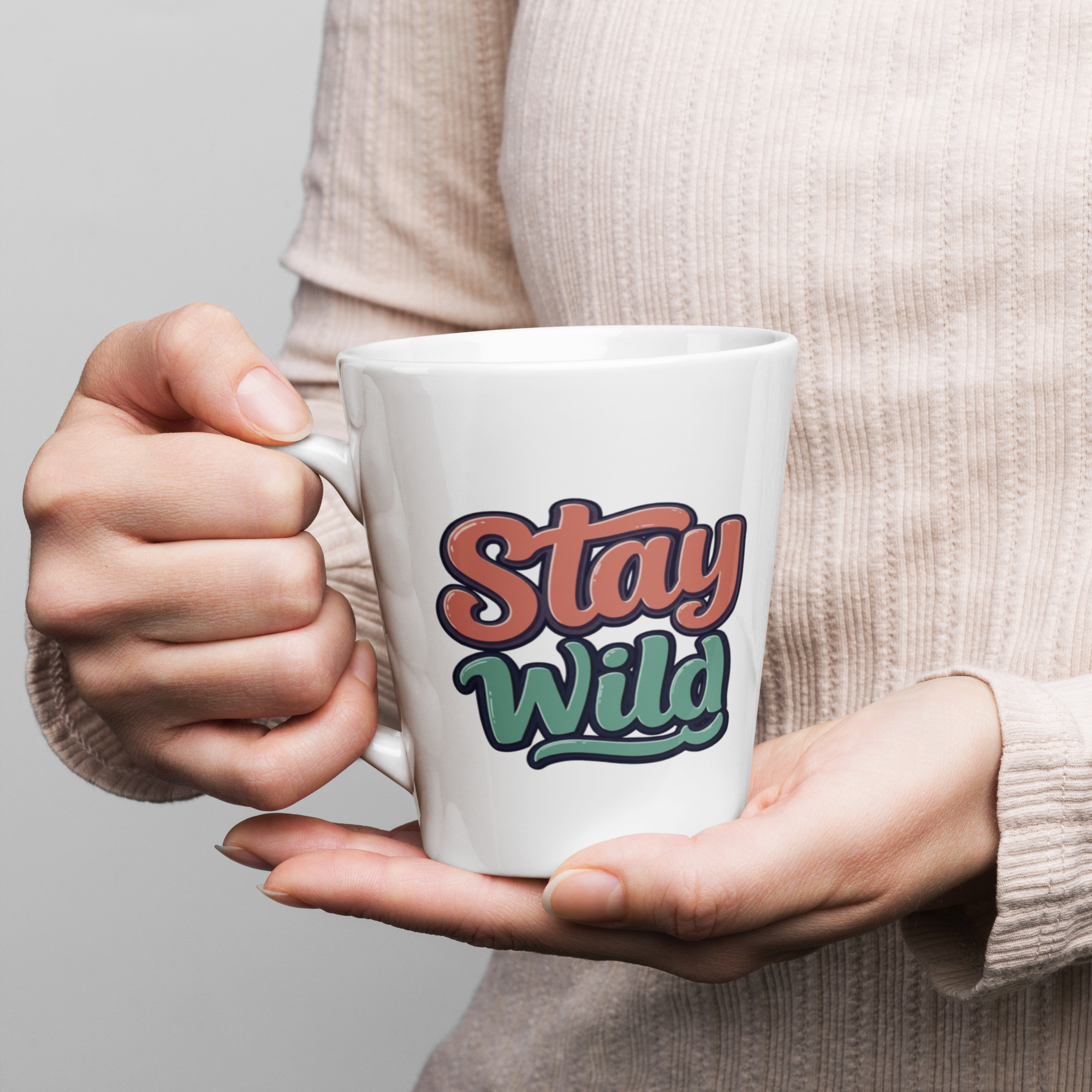 Latte mug: Stay wild