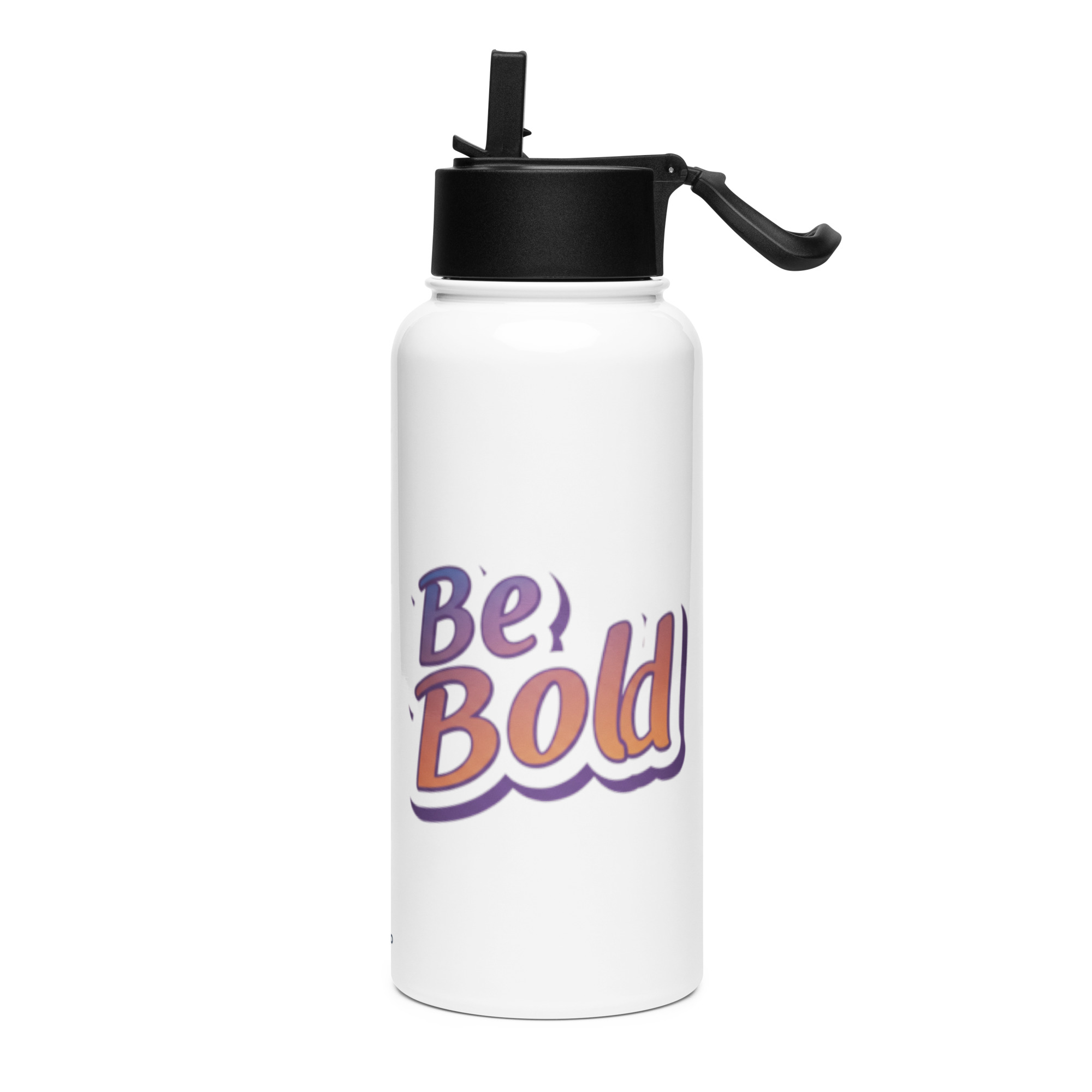 Stainless steel water bottle with a straw lid: Be bold